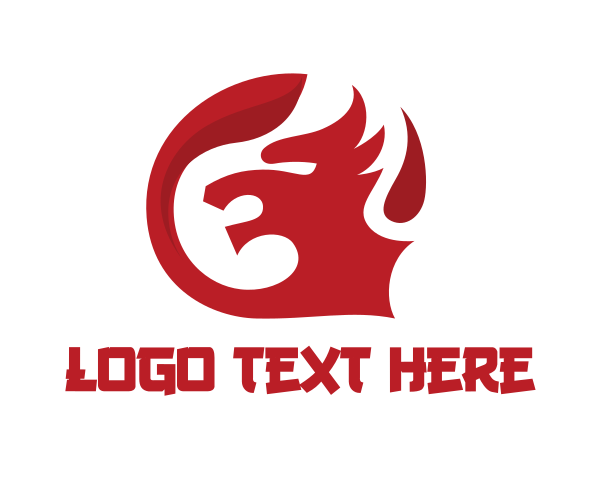 Red Fire logo example 1