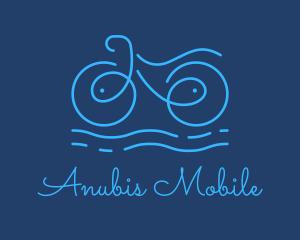 Blue Aqua Water Bike logo design