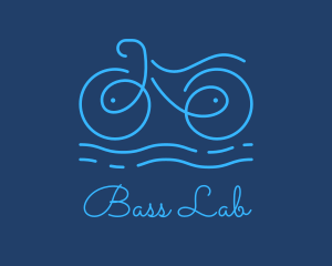 Blue Aqua Water Bike logo design