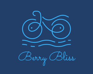 Blue Aqua Water Bike logo design