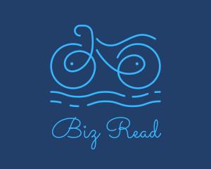 Blue Aqua Water Bike logo design