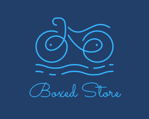 Blue Aqua Water Bike logo design