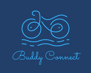 Blue Aqua Water Bike logo design