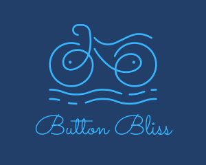 Blue Aqua Water Bike logo design