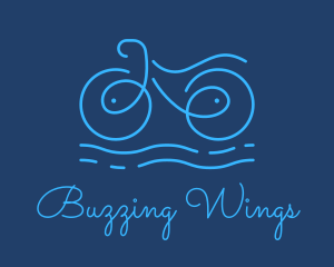 Blue Aqua Water Bike logo design