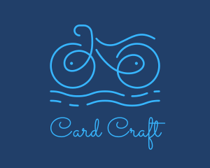 Blue Aqua Water Bike logo design