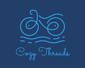 Blue Aqua Water Bike logo design