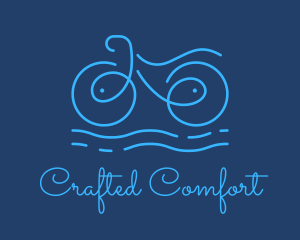 Blue Aqua Water Bike logo design