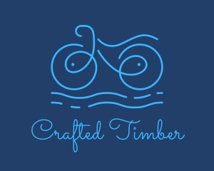 Blue Aqua Water Bike logo design