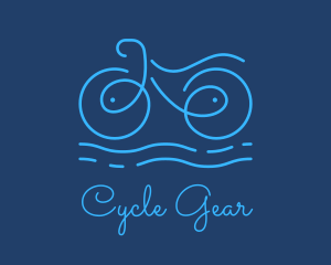 Blue Aqua Water Bike logo