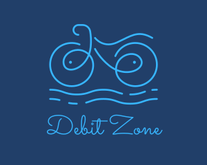 Blue Aqua Water Bike logo design