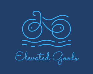 Blue Aqua Water Bike logo design