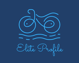 Blue Aqua Water Bike logo design