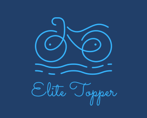 Blue Aqua Water Bike logo design