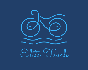 Blue Aqua Water Bike logo design