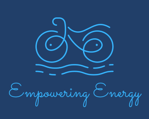 Blue Aqua Water Bike logo design