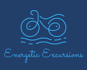 Blue Aqua Water Bike logo design