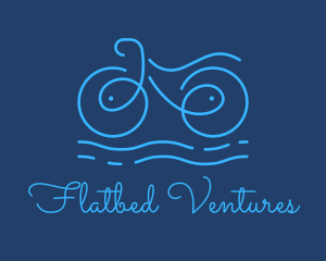 Blue Aqua Water Bike logo design