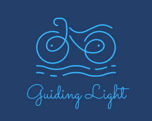 Blue Aqua Water Bike logo design