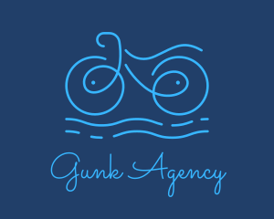 Blue Aqua Water Bike logo design