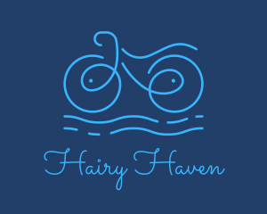 Blue Aqua Water Bike logo design