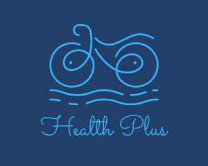 Blue Aqua Water Bike logo design