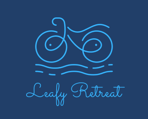 Blue Aqua Water Bike logo design