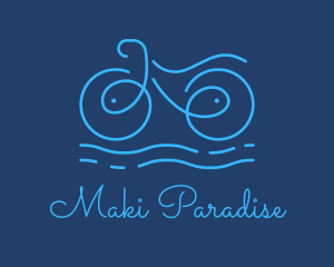 Blue Aqua Water Bike logo design