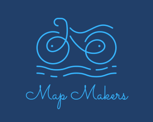 Blue Aqua Water Bike logo design