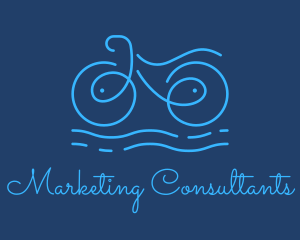 Blue Aqua Water Bike logo design