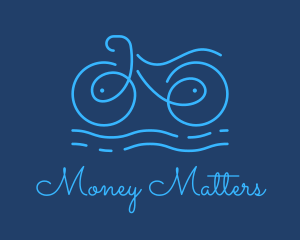 Blue Aqua Water Bike logo design