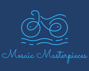 Blue Aqua Water Bike logo design