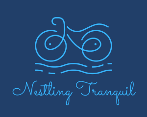 Blue Aqua Water Bike logo design