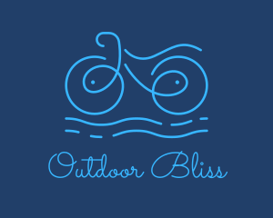 Blue Aqua Water Bike logo design