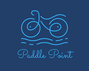 Blue Aqua Water Bike logo design