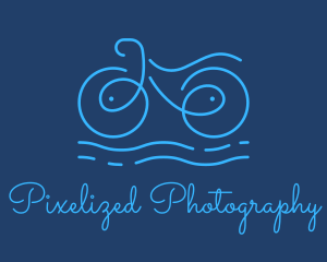 Blue Aqua Water Bike logo design