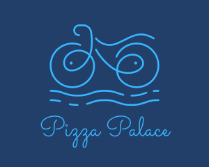 Blue Aqua Water Bike logo design