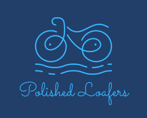 Blue Aqua Water Bike logo design