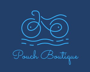 Blue Aqua Water Bike logo design