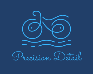 Blue Aqua Water Bike logo design