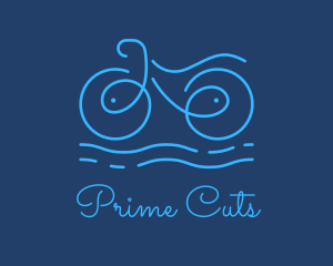 Blue Aqua Water Bike logo design