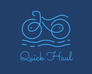 Blue Aqua Water Bike logo design