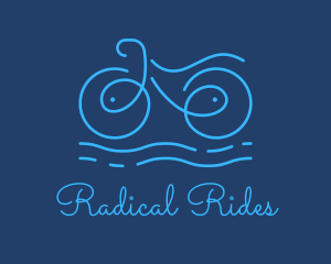 Blue Aqua Water Bike logo design