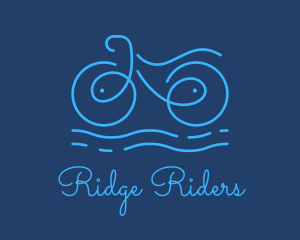 Blue Aqua Water Bike logo design