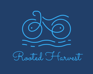 Blue Aqua Water Bike logo design