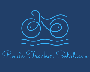 Blue Aqua Water Bike logo design