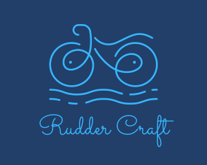 Blue Aqua Water Bike logo design