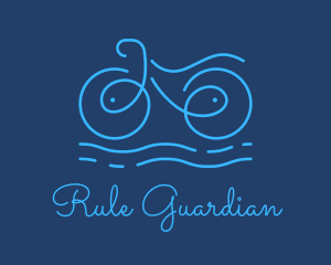 Blue Aqua Water Bike logo design