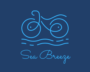 Blue Aqua Water Bike logo design