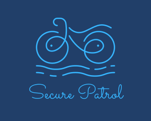 Blue Aqua Water Bike logo design